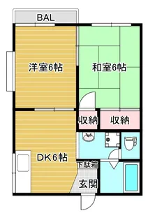 フラットブリス【1階】の間取り