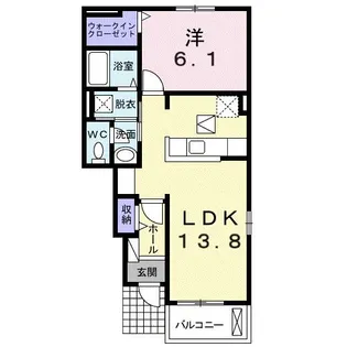 リサヤニシル【1階】の間取り