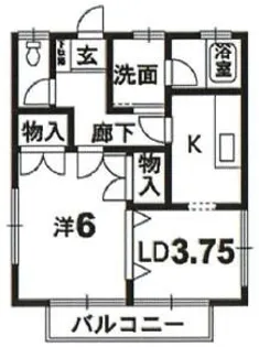 ハイツもみの木【2階】の間取り
