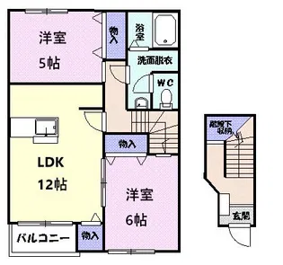 パルテールB【2階】の間取り