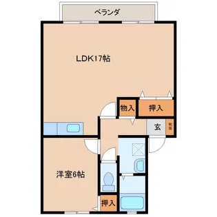 ラスル行田【2階】の間取り