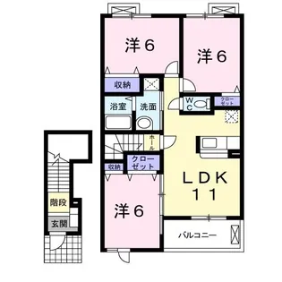 キングダムD【2階】の間取り