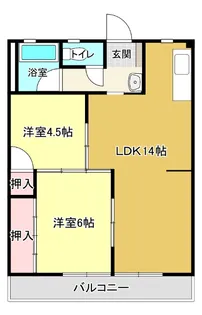 ファミール若松【2階】の間取り