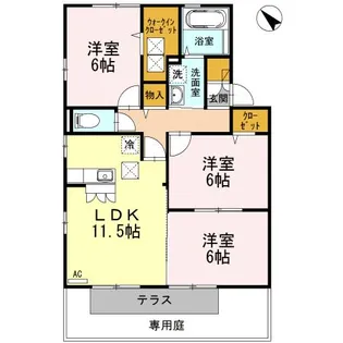 ルミナス【1階】の間取り