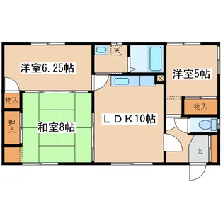 千美ハイツ【1階】の間取り