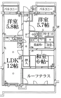 朝日プラザ鷺ヶ森ロイヤルクレスト【3階】の間取り