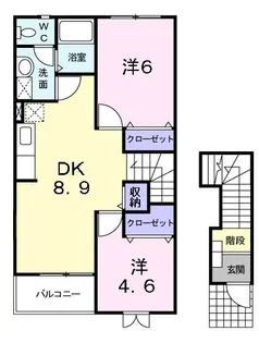 ル・シエルI【2階】の間取り