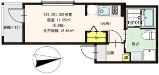 ハーモニーテラス町屋【1階】の間取り