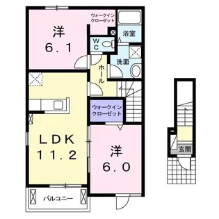 ワーズ・ワースI号館【2階】の間取り