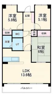 ア・レーズ平子【4階】の間取り