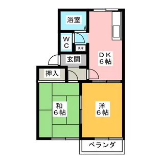 ニューハイツ土岐II【1階】の間取り