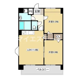 アメニティ桜マンション【4階】の間取り