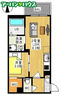 REGALEST 花尻III【3階】の間取り
