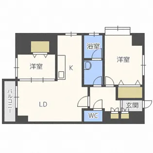 PRIME URBAN宮の沢【2階】の間取り
