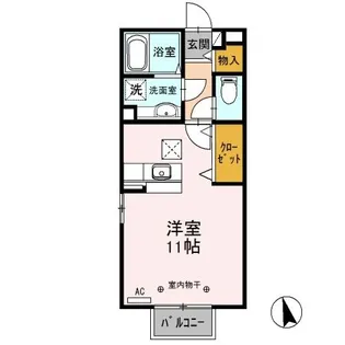 フラワーフレンド【1階】の間取り