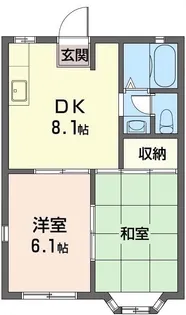 グリーンビラ六番館【1階】の間取り