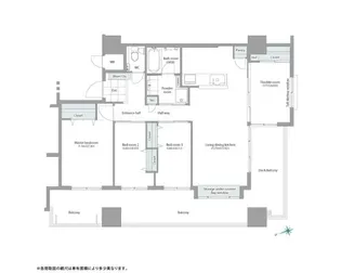ミルコマンション浦添港川ビュー【12階】の間取り