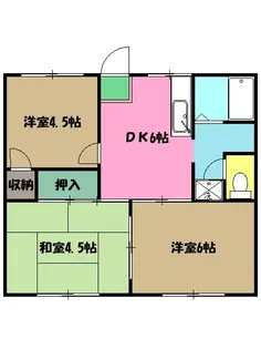 コーポ園A【2階】の間取り