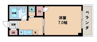 パラディ西田辺【4階】の間取り