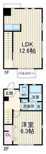 フィオーレ三ツ沢【1階】の間取り