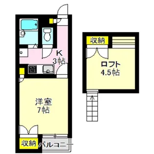 シティーパレス上中居第一【2階】の間取り