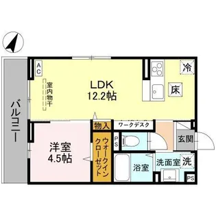 アザレア【1階】の間取り