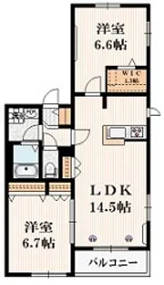 カトレアコート【3階】の間取り