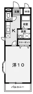 フラワーハイツ久米【6階】の間取り