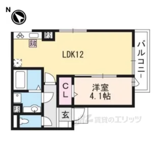 ウエストプレーヌ御陵【2階】の間取り