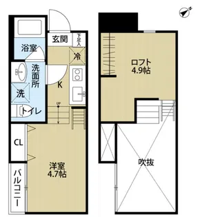 ラ・グリシーナ【1階】の間取り