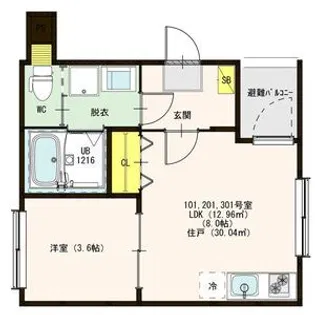 Apelila名城北【2階】の間取り