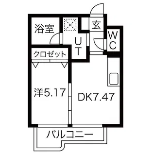 あさひレジデンス表町【2階】の間取り