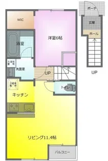 グランツリー連取 南棟【2階】の間取り