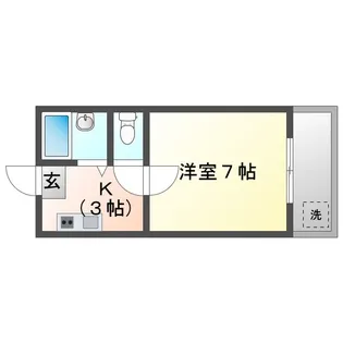 岡山県津山市沼【マンション】の間取り