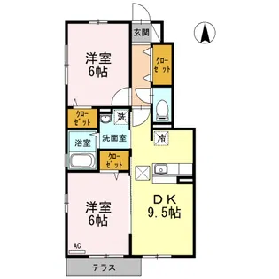 エクセレント宮前 A【1階】の間取り