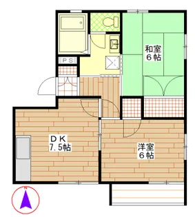 キティハウスB【2階】の間取り