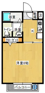 シティグラントヤス【1階】の間取り