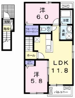 プレジールII【2階】の間取り