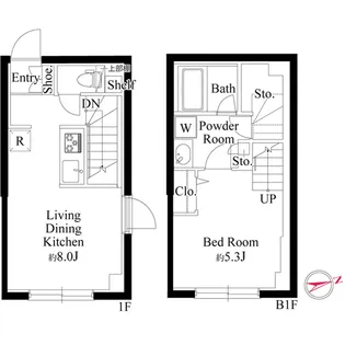 東京都世田谷区代沢2【マンション】の間取り