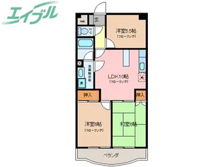 ヴェルエスパセ【6階】の間取り