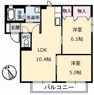 アーバンプレイス I棟【2階】の間取り
