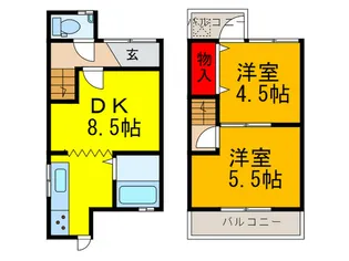 大阪府東大阪市新池島町3【一戸建】の間取り