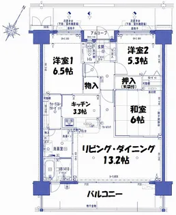 Fステージ小禄宮城 参番館【7階】の間取り