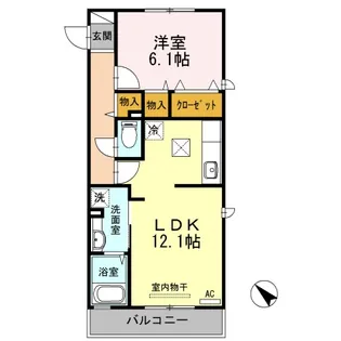 アーベイン田宮【1階】の間取り