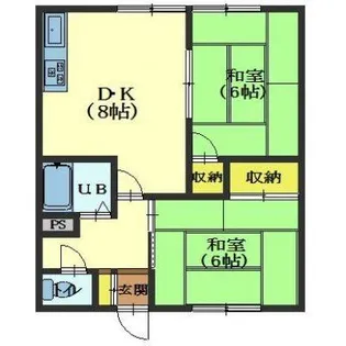 ウエストヴィレッジアパートメント【1階】の間取り