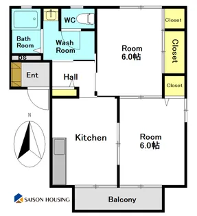 パークサイドロングフォーB【1階】の間取り