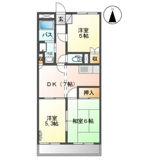 ハイブリッドレジデンスVII【2階】の間取り