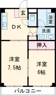 福室マンション【1階】の間取り