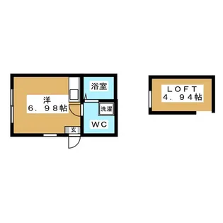 プリマ六番館【1階】の間取り