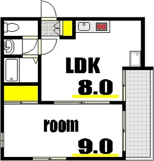 広島県広島市中区羽衣町【マンション】の間取り